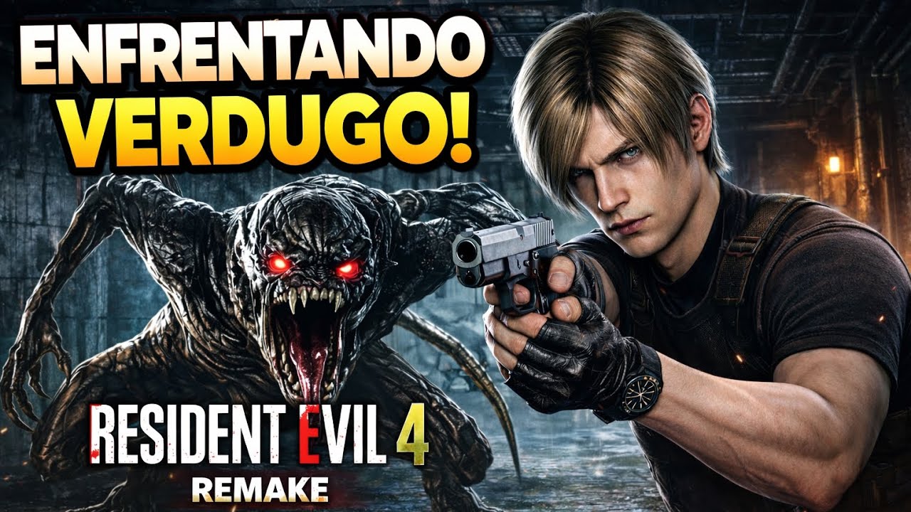 DERROTEI O VERDUGO! 😱 A BATALHA MAIS TENSA do Resident Evil 4 Remake