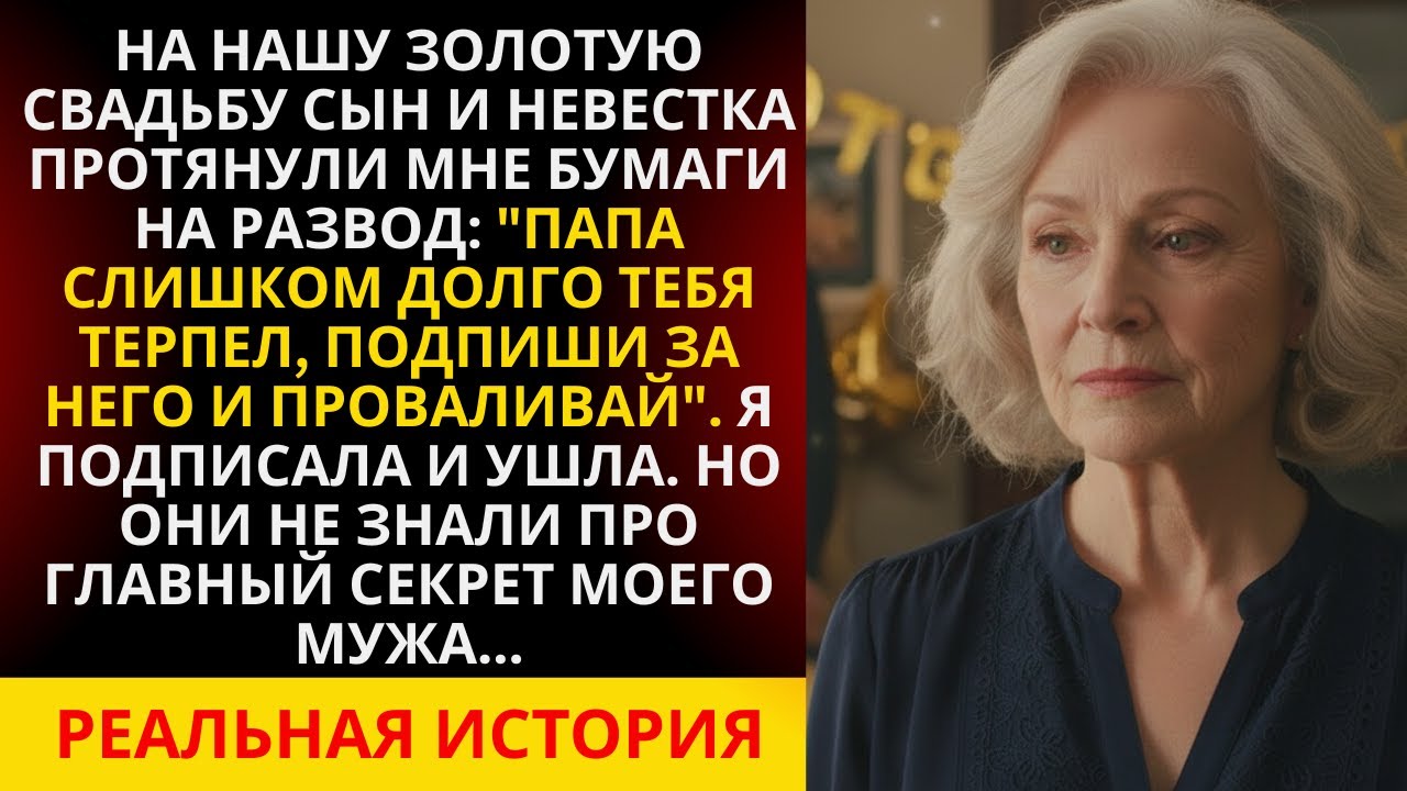 В день золотой свадьбы дети заставили развестись с их отцом… но они не знали его главный секрет!