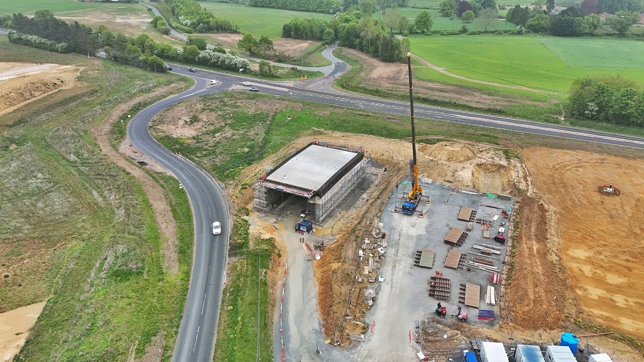 A47 North Tuddenham to Easton Construction Update End Of April Update 2025 | Cost £100 million -£250