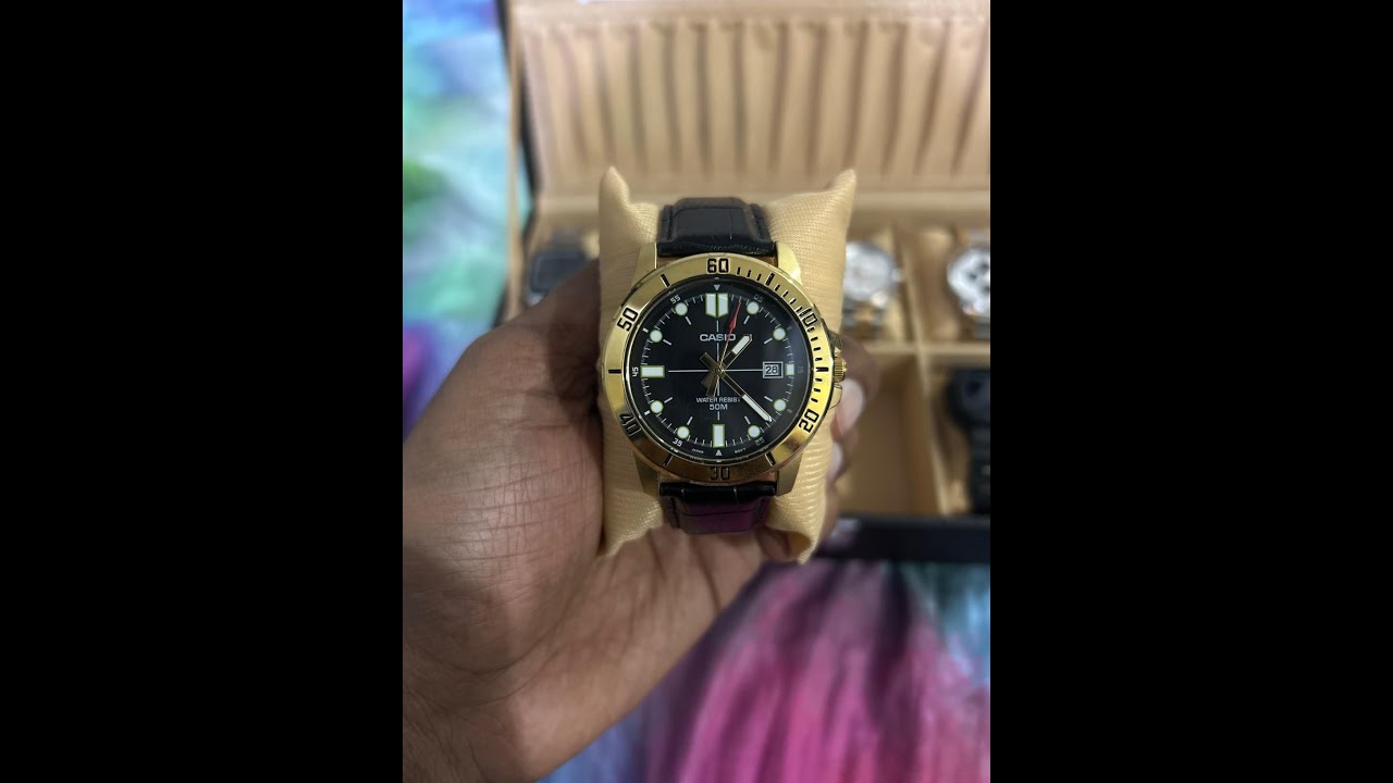 Casio Enticer Analog Black Dial Men's Watch - MTP-VD01GL-1EVUDF (A1369) UNBOXING AND REVIEW