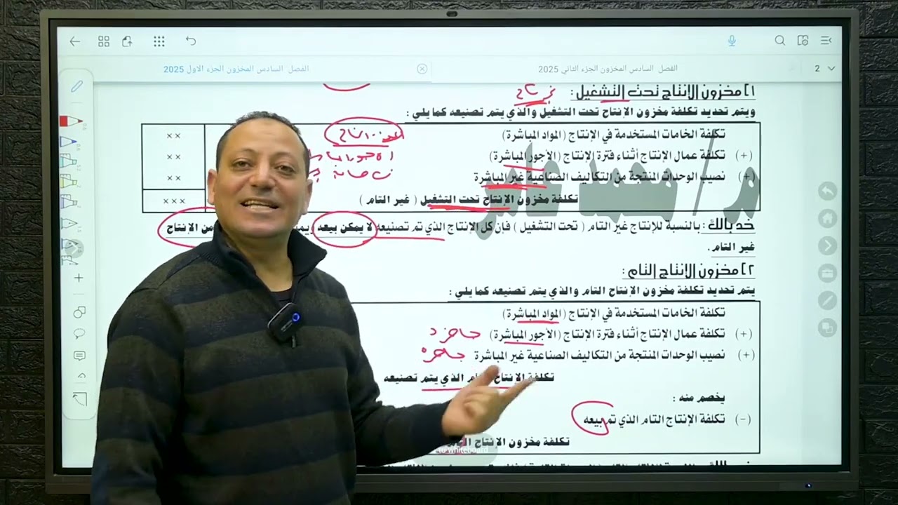محاسبة متوسطة  الجزء الاول من الفصل السادس  تحديد تكلفة الوحدة ومخزون اخرالمدة  محمد عامر