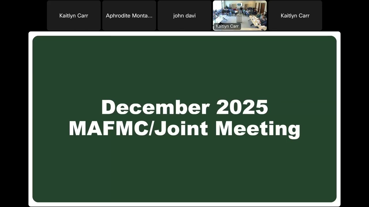 Marine Resources Advisory Council Meeting – January 20, 2026