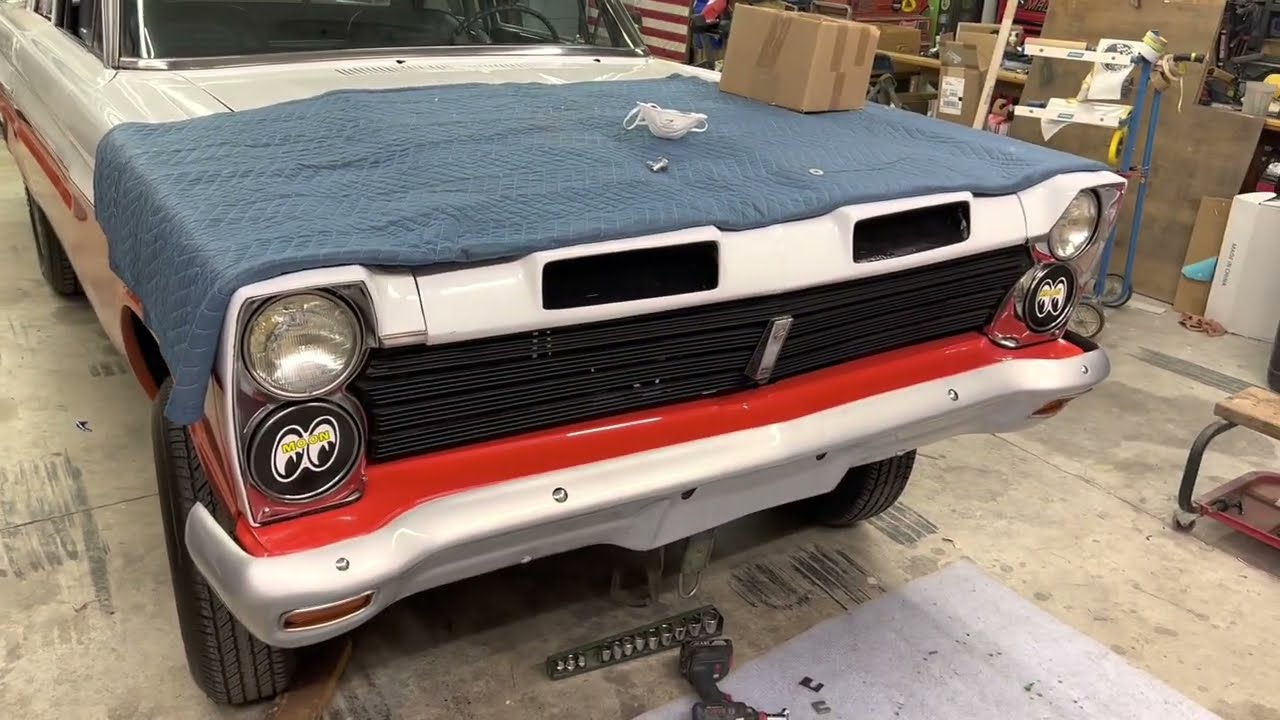 1964/65 Mercury Comet Gasser. Fiberglass Bumper Install.