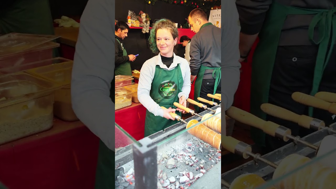 Street Food Hungarian Chimney Cake Budapest