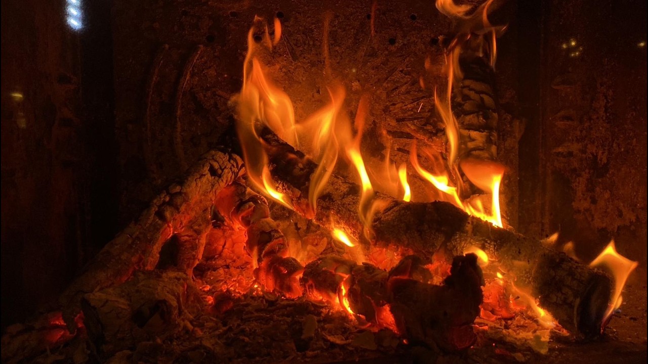 Fireplace Ambience | 4 Hours of Focus & Calm.Study Fireplace | 4 Hours of Quiet Power.#fire #relax