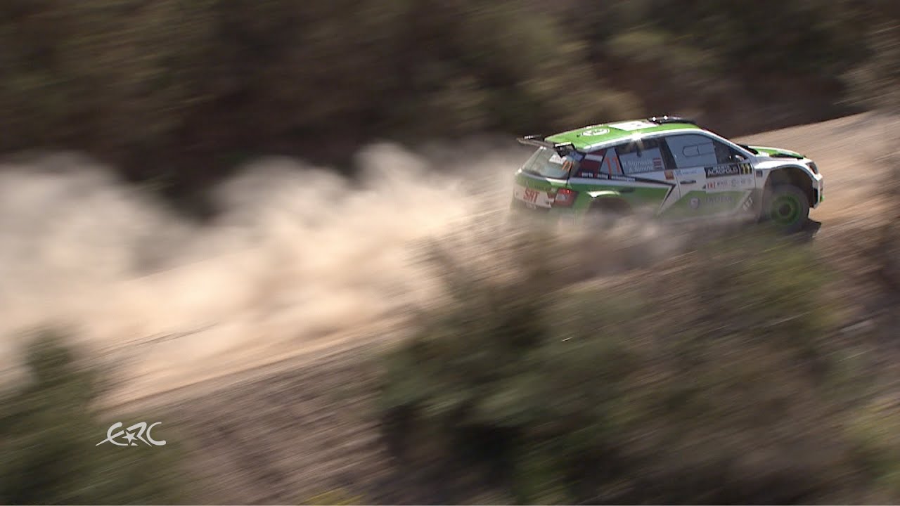 FIA ERC - Seajets Acropolis Rally - SS1 Action from Helicopter