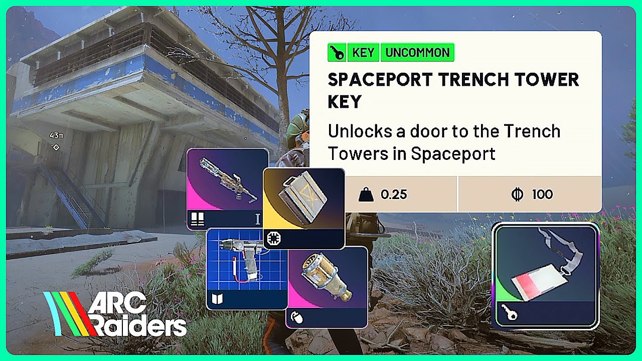 Spaceport Trench Tower Key | Location & Loot Anvil Splitter, Snap Hook Blueprint, Vulcano, Wolfpack