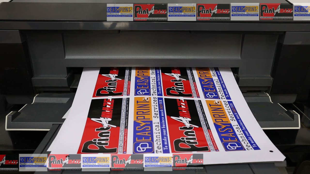 Sticker Print & Cut Using Cuyi Mini MC330 ( +Epson L1300 & Quaff Laminator)