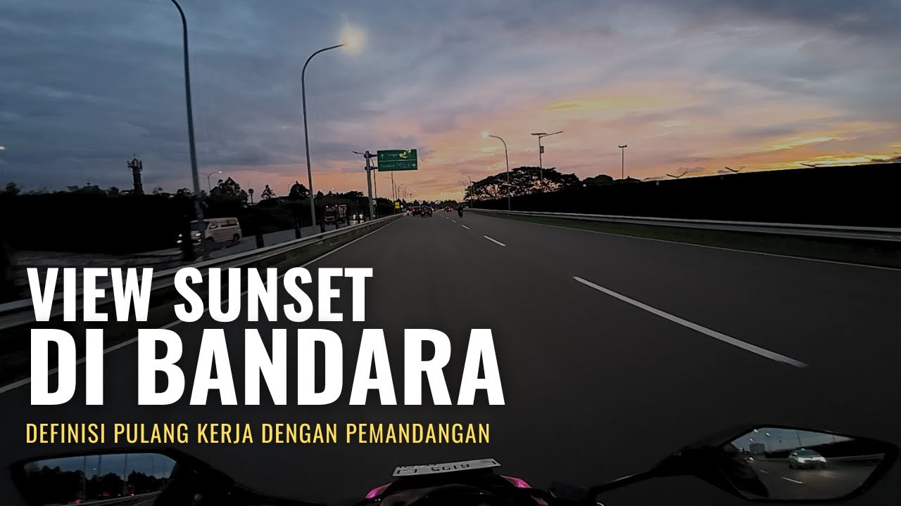 View Sunset di Bandara Soekarno-Hatta Tangerang | Motovlog Pulang Kerja | DJI Action 4
