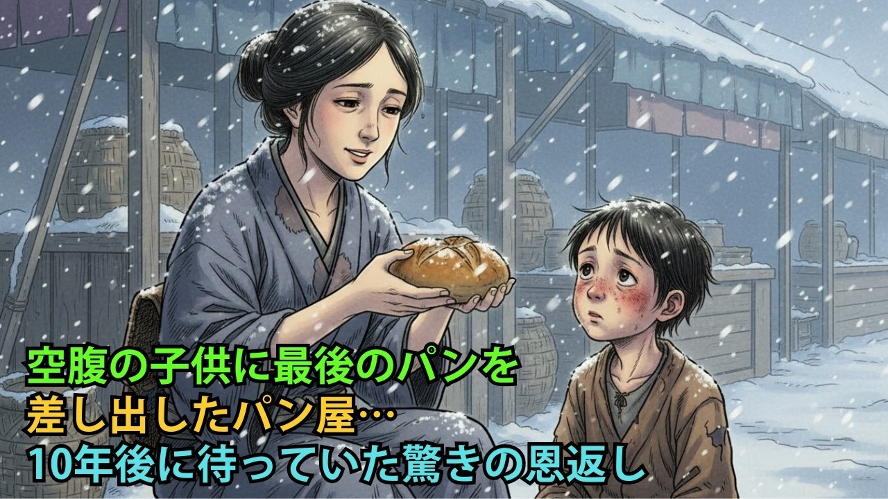 空腹の子供に最後のパンを差し出したパン屋…10年後に待っていた驚きの恩返し| 野談 | 伝説 | 昔話 | 説話 | 民話