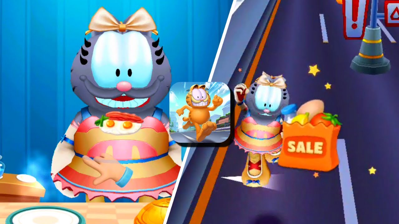 Garfield Rush 🐈 Play w/ Garfield, Odie or Nermal! Endless running Game! Ep 43
