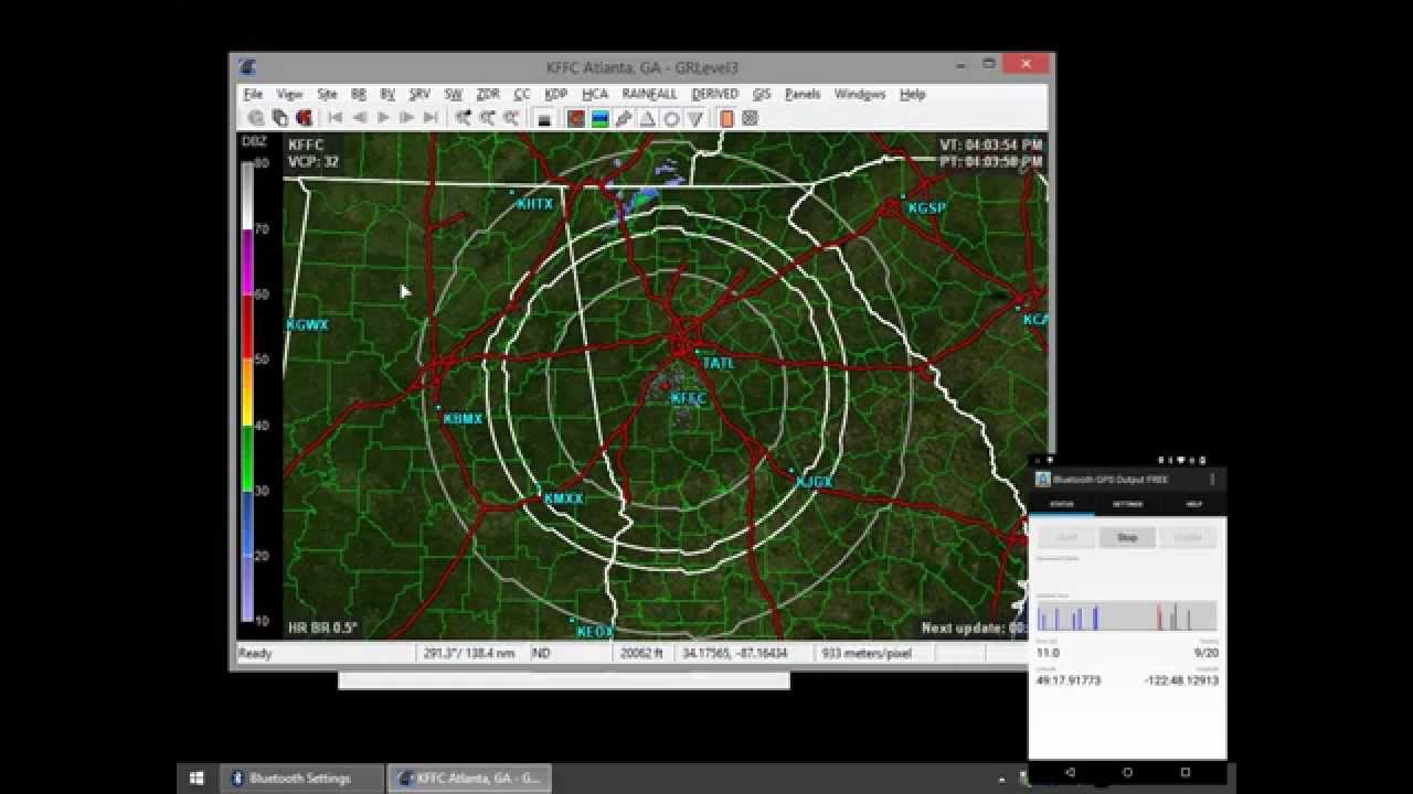 Bluetooth GPS v2: Pairing to GRLevel3 on Windows 8