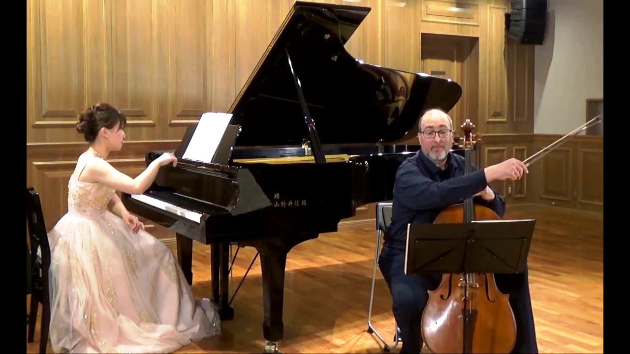 PROKOFIEV (1891-1953) Cello Sonata C major Op.119.プロコフィエフ、チェロとピアノのためのソナタ作品１１９。安達萌さんとエドアルド・デルリオ
