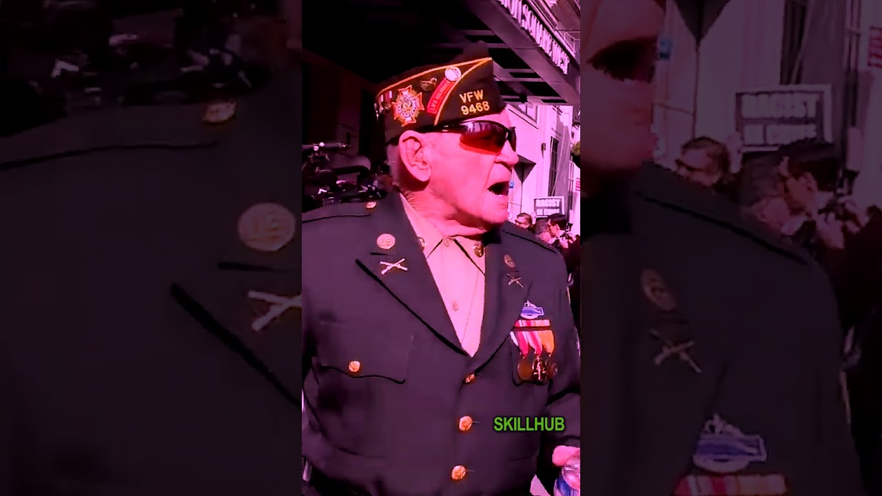 Old Veteran Got Angry on Protesters