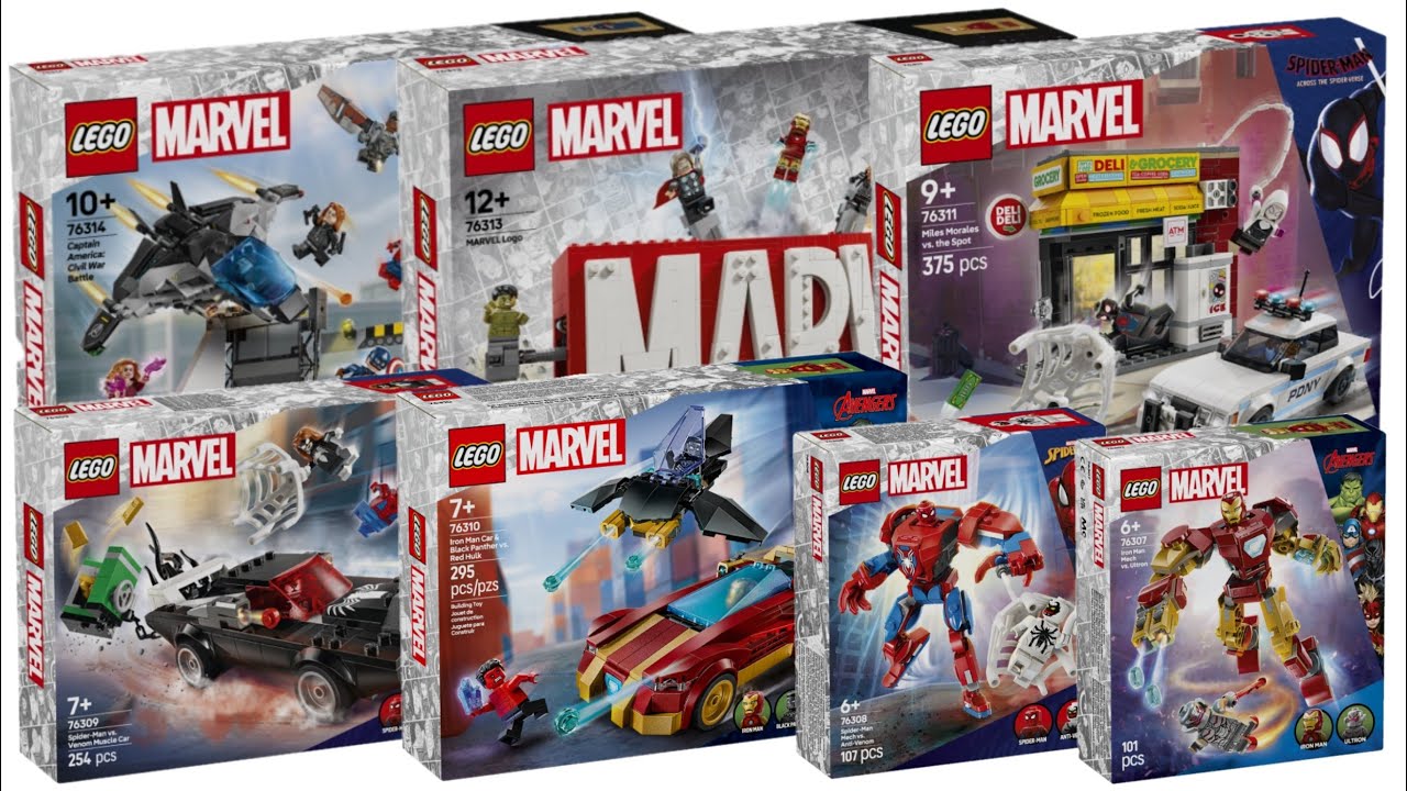All LEGO Marvel sets January 2025 Compiilation/Collection Speed Build