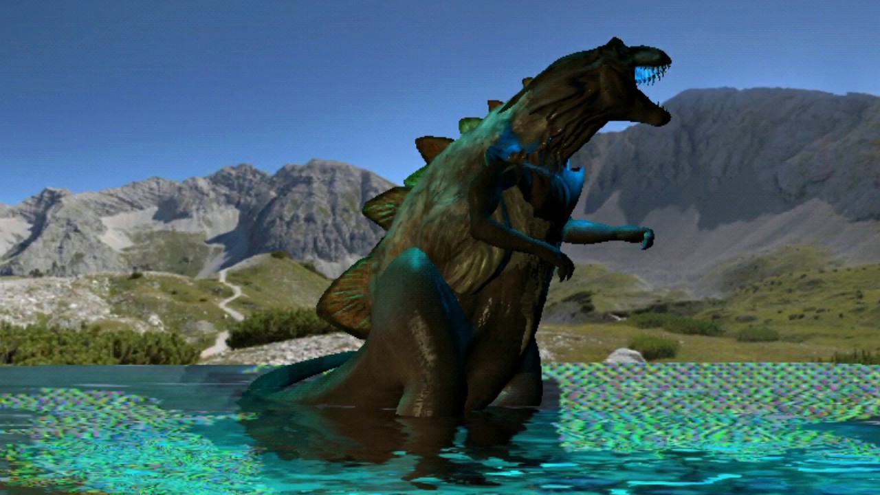 Dinosaur manequins: godzilla