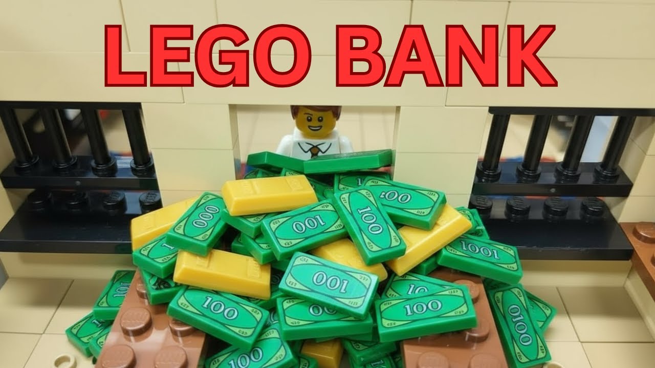 Банк из LEGO 1920-х годов с секретным туннелем мафии (урок по сборке и обзор самодельной модели)