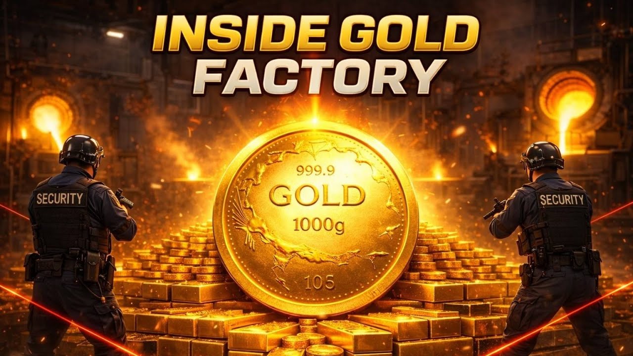 Inside a 24K Gold Coin Factory – How Pure Gold Coins Are Made | 8k video