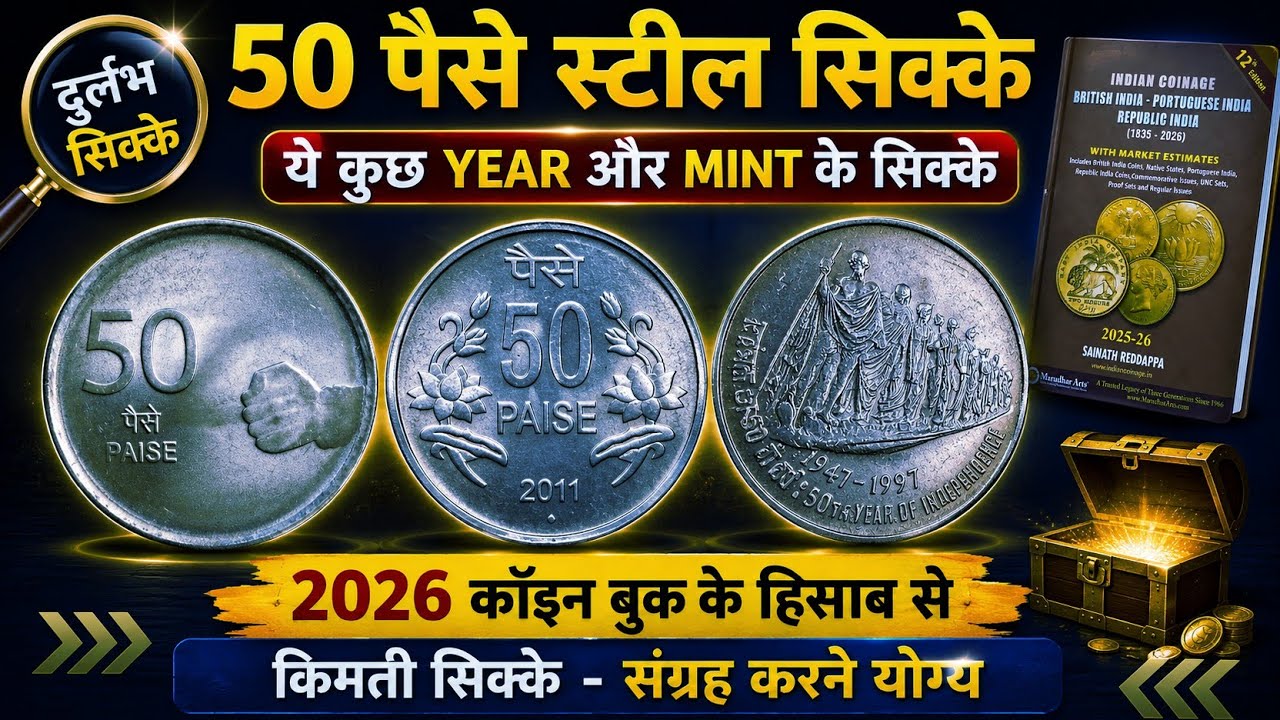 Ep791🇮🇳 Identify These 50 Paise Coins by Year and Mint | Rare Coin Guide 2026