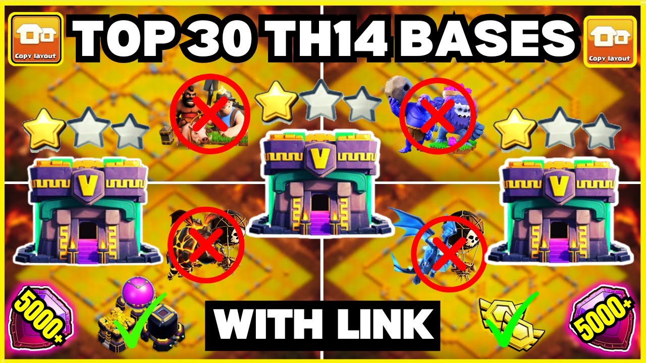 🏆 TOP 30 WORLD BEST TH14 War/Farm Base With Link | Th14 Cwl Base With Link | Th14 Best Base | 2024