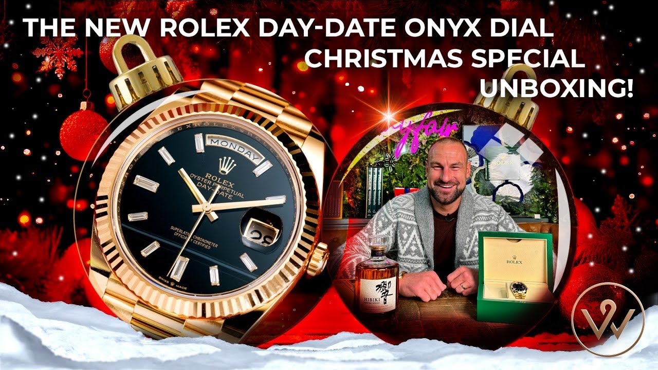 The NEW Rolex Day-Date Onyx Dial with Baguette Diamonds 228238 - Official Watches