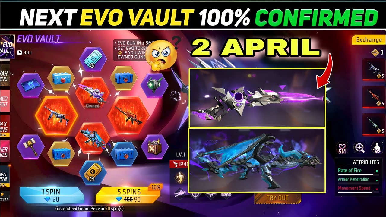 April Month Evo Vault Event 🥰| Evo m1887 & AK47 Gun Skin Return 🤔| Next Evo Gun Free Fire 🔥