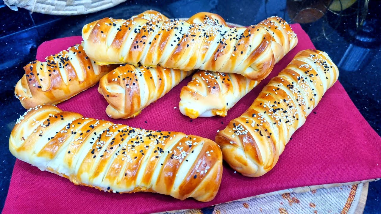 مطبخ ام وليد / باغيت محشي بعجينة خفيفة و حشو توجديه في 5د ، تحفة 😋😍👍.