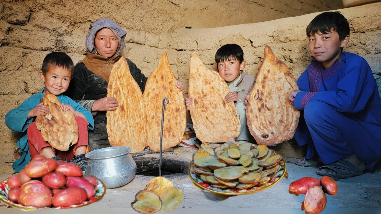 A beautiful morning with hot bread and potatoes 