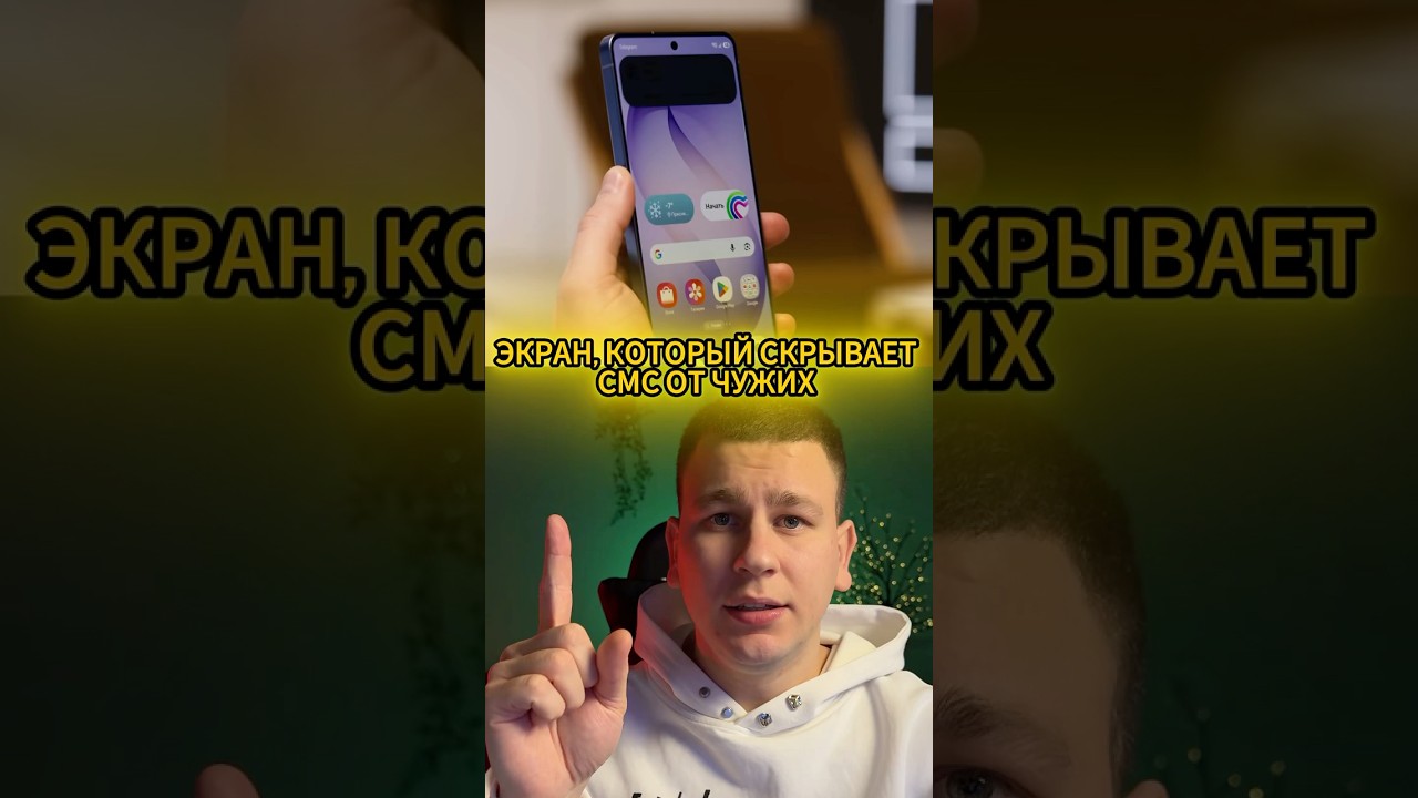 😳ЭКРАН, КОТОРЫЙ СКРЫВАЕТ СМС ОТ ЧУЖИХ #samsung #смартфоны #технологии