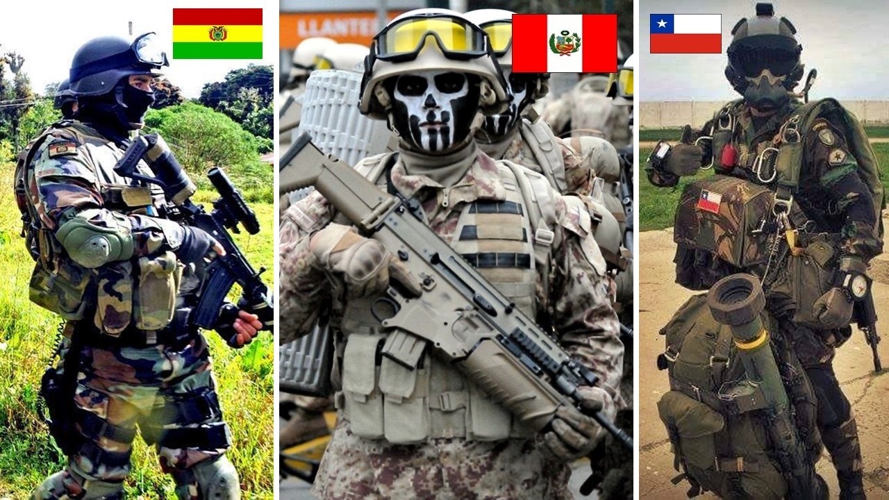 CHILE vs PERU vs BOLIVIA en Poder Militar.