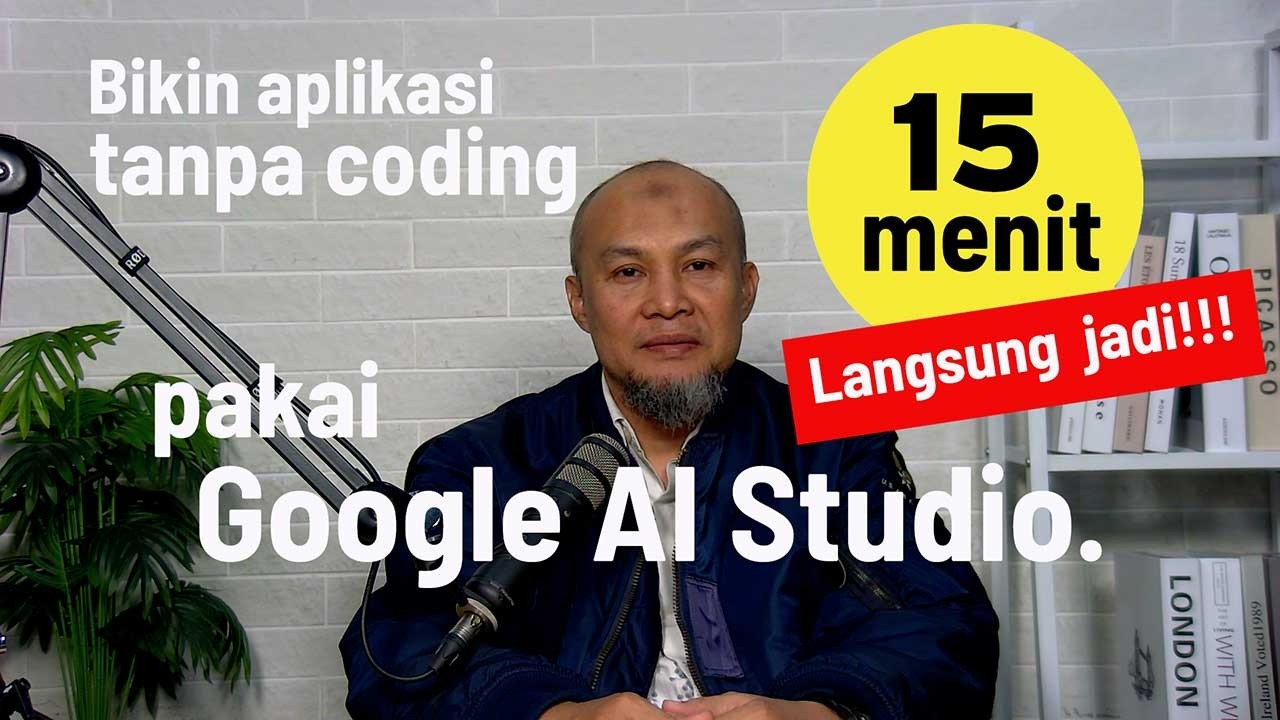 Bikin aplikasi tanpa coding pakai Google AI Studio.  15 menit lngsung  jadi!!!