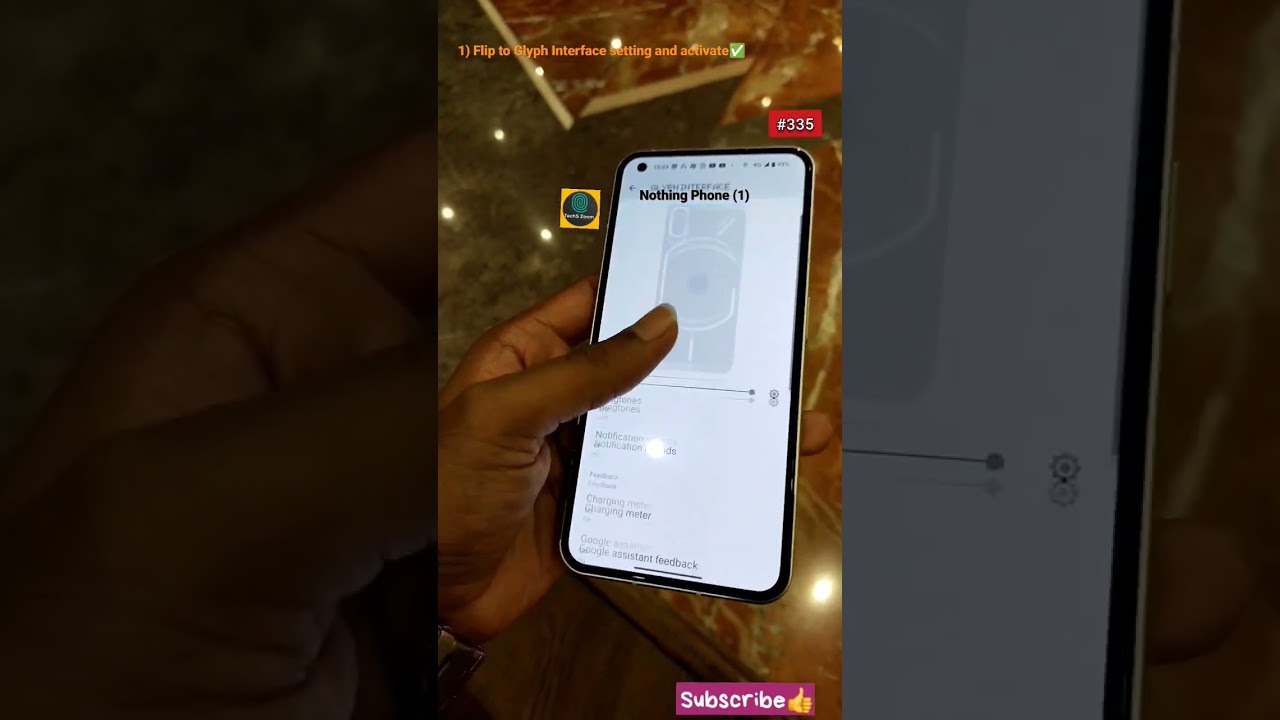 Glyph Interface settings Silent Mode Feature ⁉️🧐😱🤩 [Nothing Phone 1] #shorts #techszoom #yt