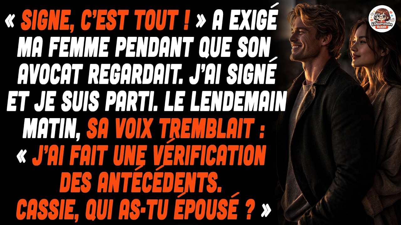 Signe Simplement ! A Exigé Ma Femme Pendant Que Son Avocat Regardait. J’ai Signé Et Je Suis Parti.