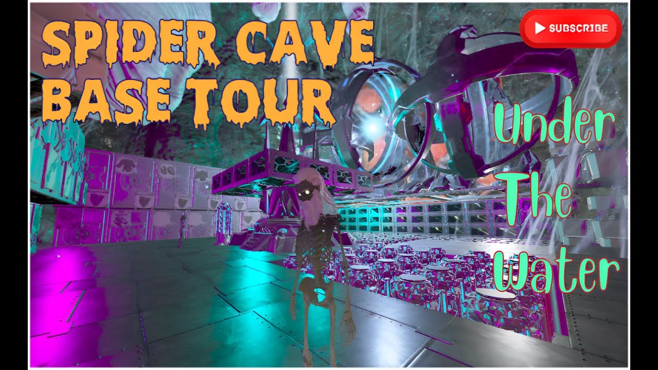 Best Spider Cave Base Tour Valguero #arksurvivalevolved #trending #ark #reels