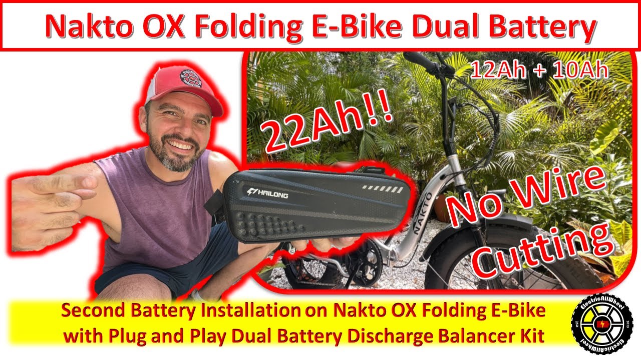 Nakto | OX | Electric bike Plug & Play Dual Battery Discharge Balancer Kit | Install Two Batteries