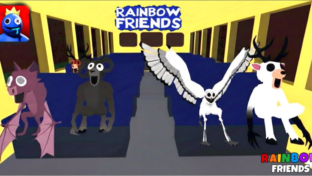 Playing As Normal RenDear & Dear And Owl & Bat And  Ram Rainbow Friend's chapter One full gameplay