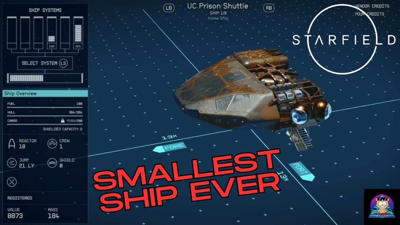SMALLEST SHIP EVER IN STARFIELD