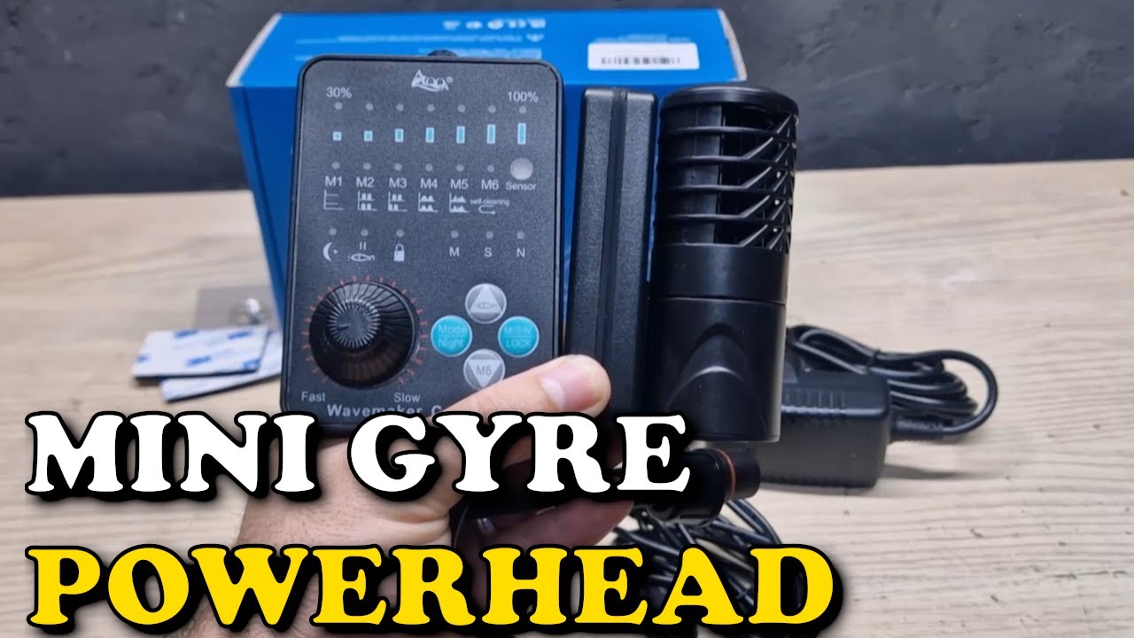 MINI GYRE POWERHEAD | AQQA Aquarium Wave Maker Pump Review