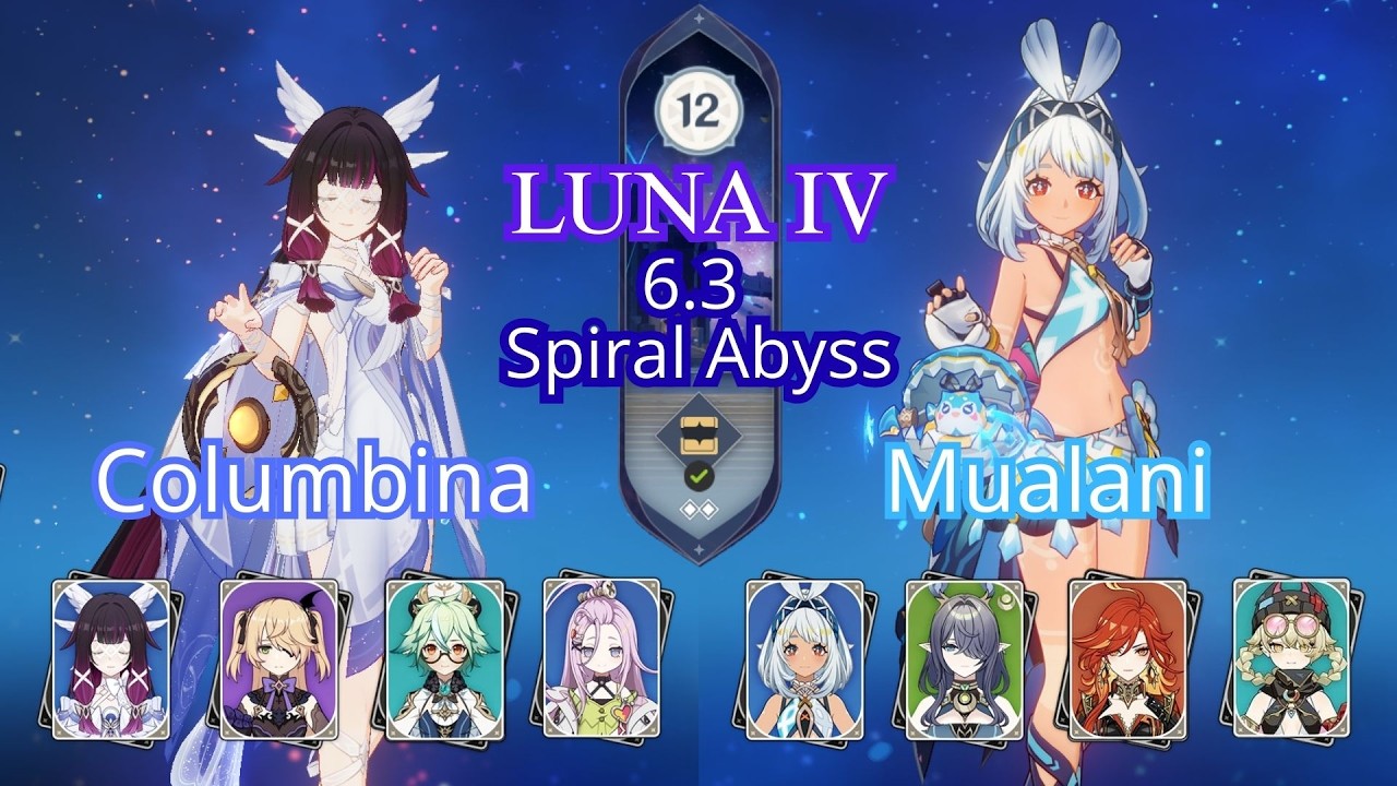 Columbina F2p & Mualani BurnVape Team - Genshin Impact Luna IV 6.3 Spiral Abbys