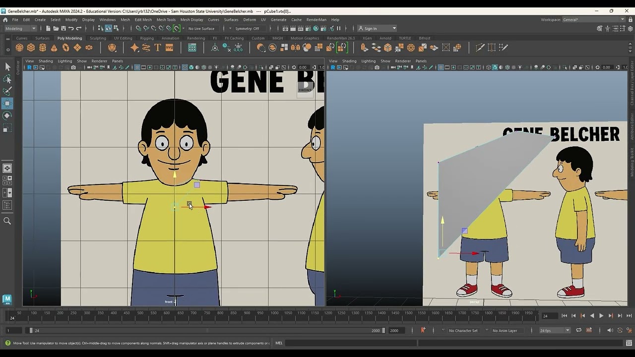 Gene Belcher Modeling 1