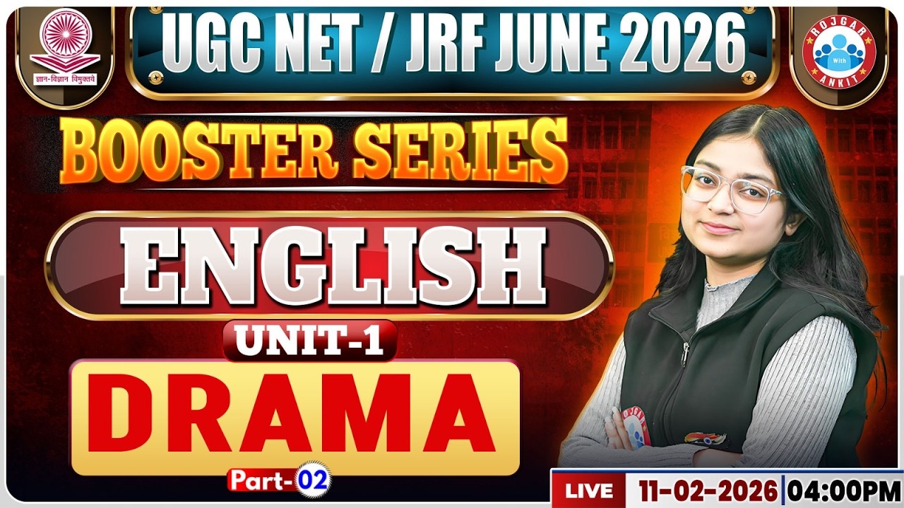 UGC NET JRF English 2026 | NET JRF English Booster Series | Unit 1: Drama | UGC NET English Class