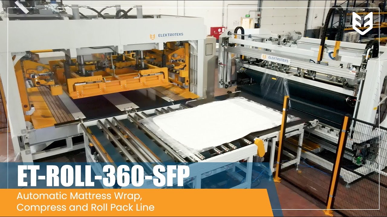 ET-ROLL-360-SFP Automatic Mattress Wrap, Compress and Roll Pack Line