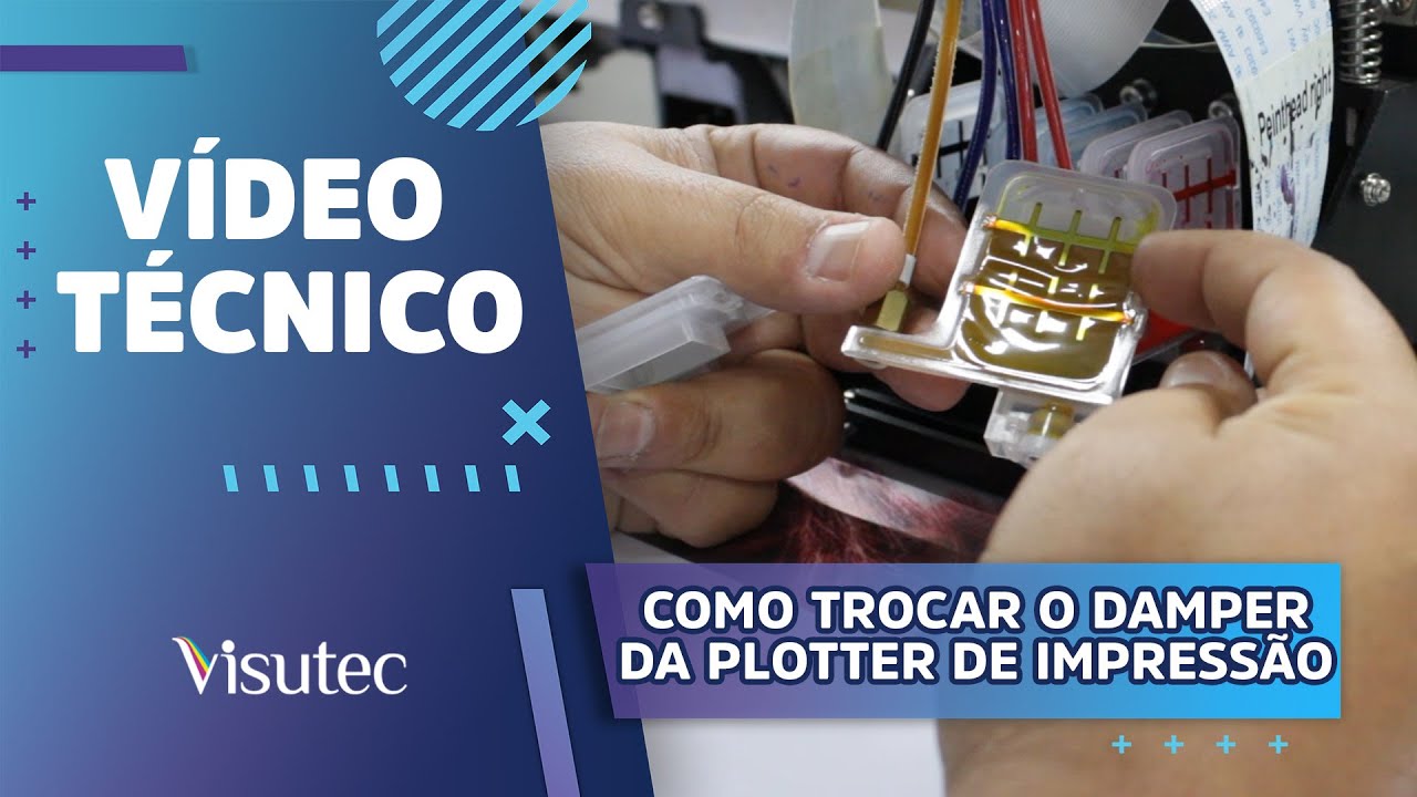 Como trocar o damper da Plotter de Impressão | Visutec
