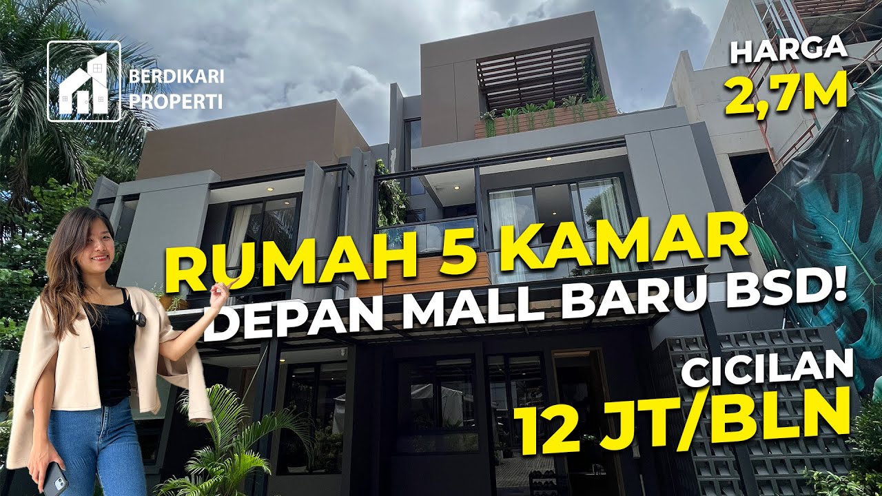 RUMAH 5 KAMAR DEPAN MALL BARU BSD - RUMAH CLUSTER TERRAVIA ADORA BSD