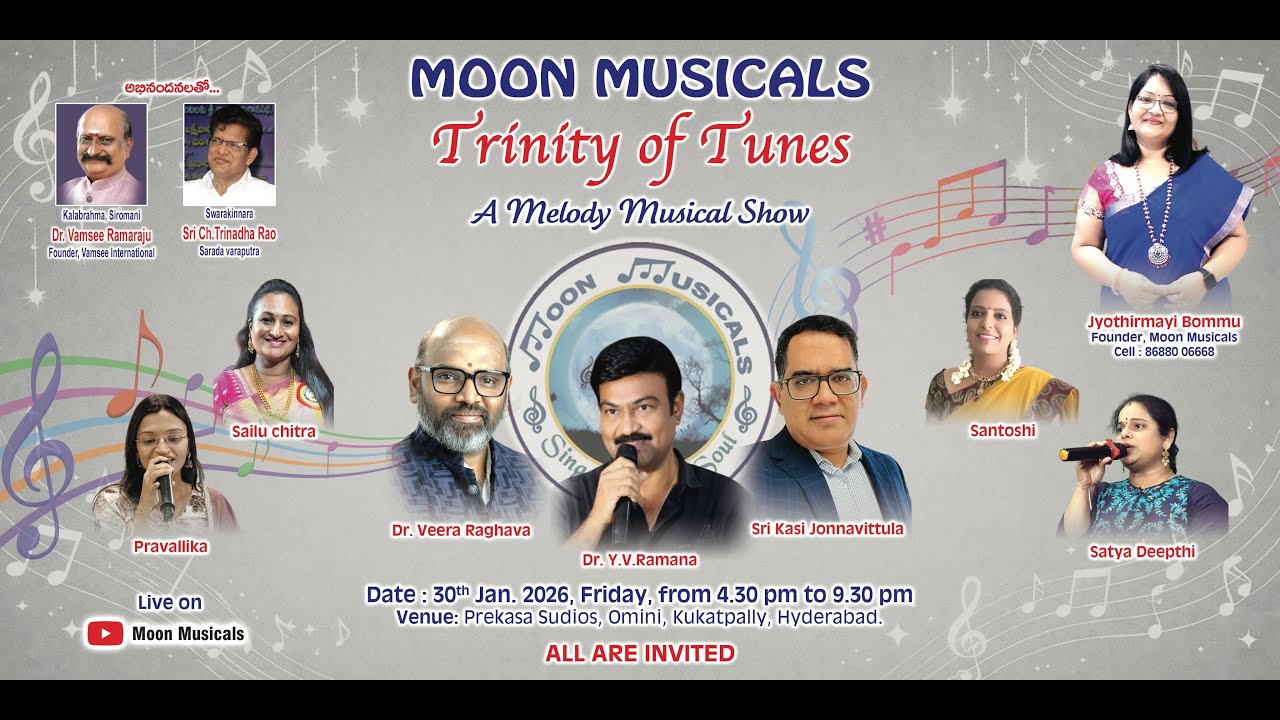 #moonmusicals presenting #trinityoftunes by Jyothirmayi Bommu