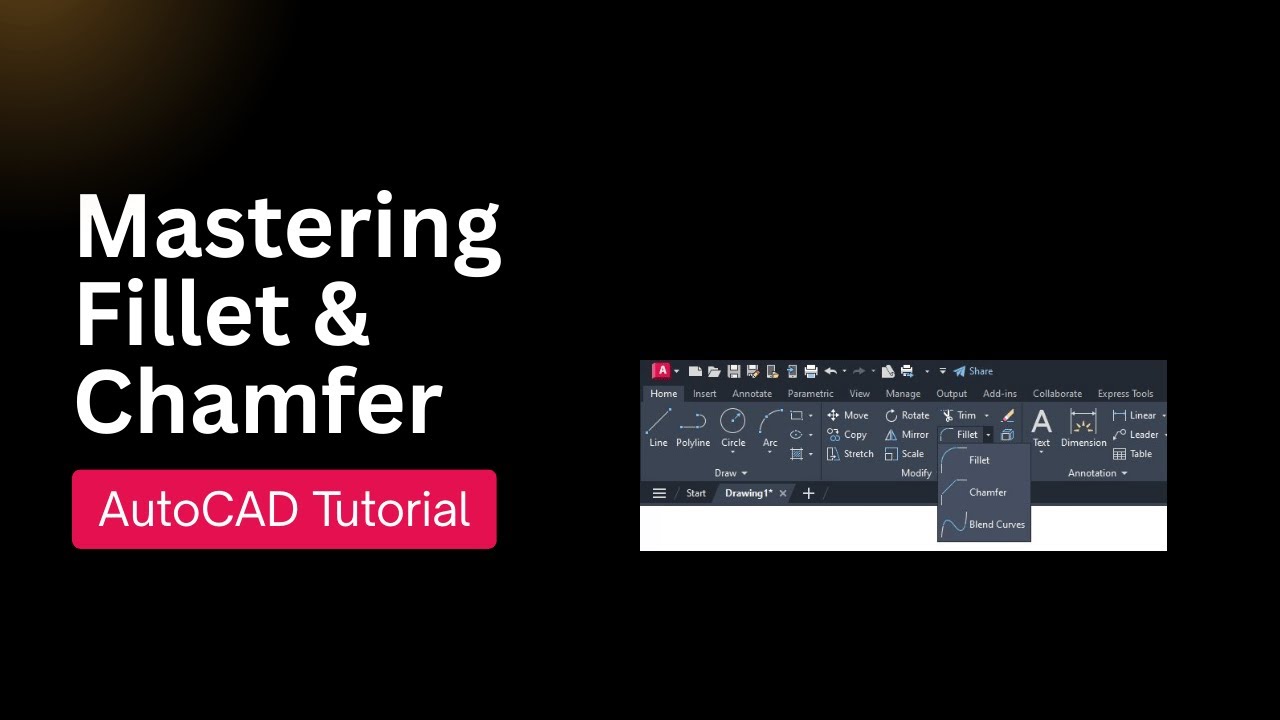 AutoCAD Tutorial: Mastering the FILLET and CHAMFER Commands