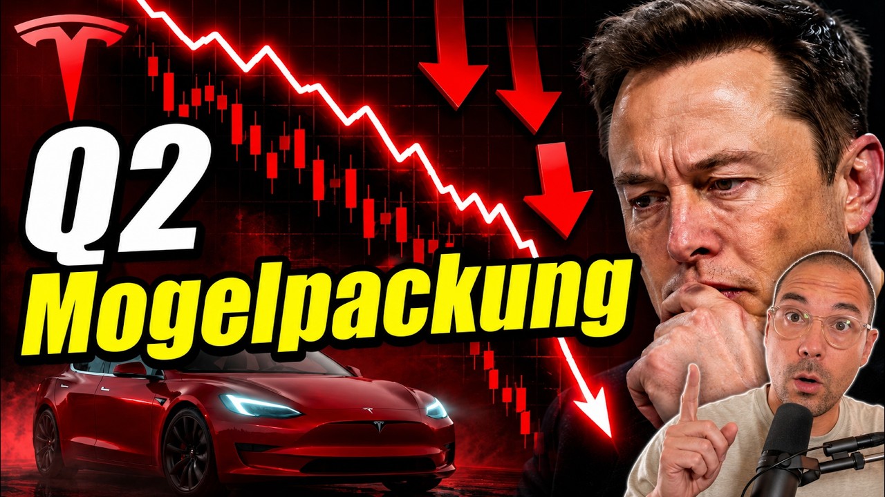 Darum f&auml;llt die Tesla Aktie wie ein Stein | Q2 Mogelpackung