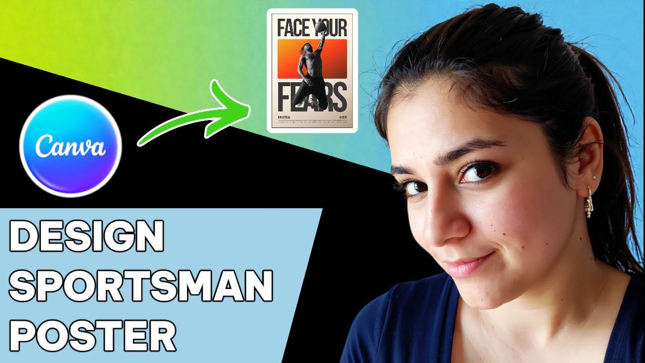 How to design sportsman poster in Canva