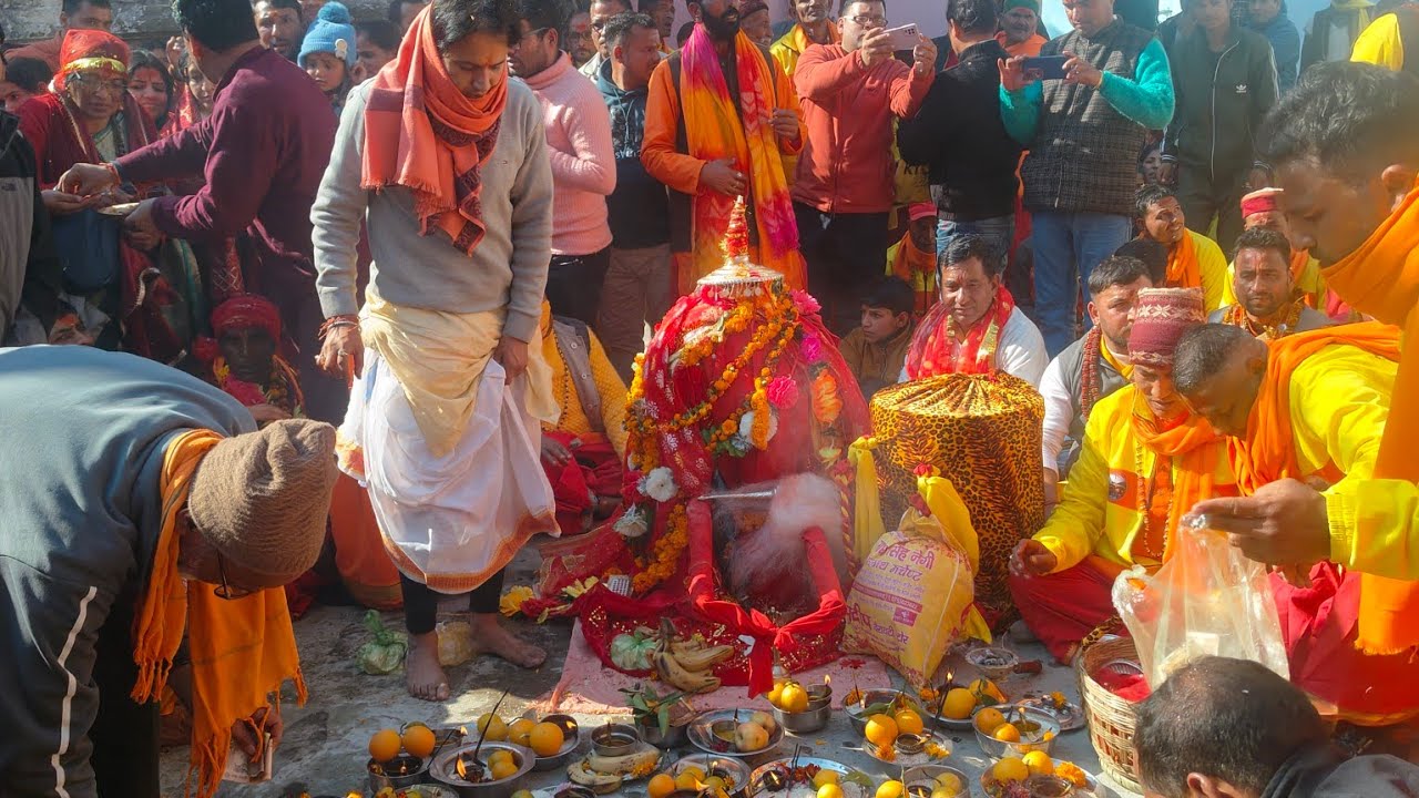 कालीमठ की भगवती 18 वर्ष बाद अपनी देवरा यात्रा के लिए गर्भ ग्रह से बाहर आई,मकर संक्रांति पर देवप्रयाग