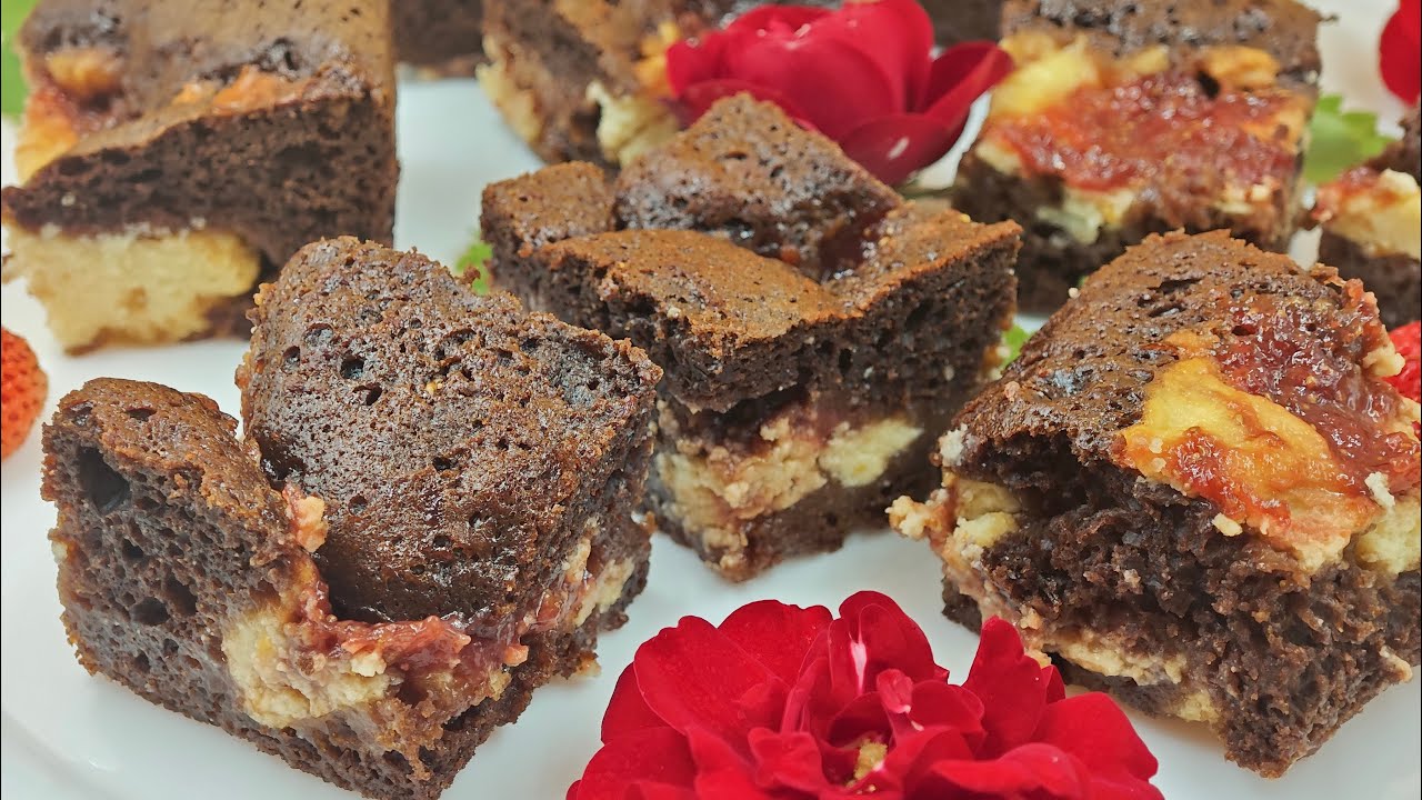 Brownies con Ricotta e Fragole 🍓🍫 | Dolce Morbido e Goloso Facile da Fare